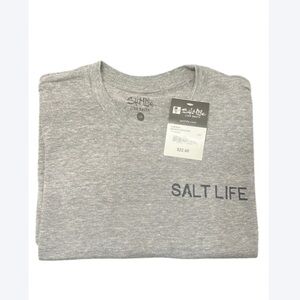 Salt Life Gray Graphic Tee Men’s Large | Beach Fishing Shirt NWT